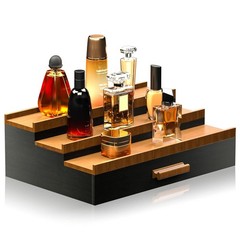Men’s 3 Tier Cologne Display Organizer with Drawer Storage for Perfume and