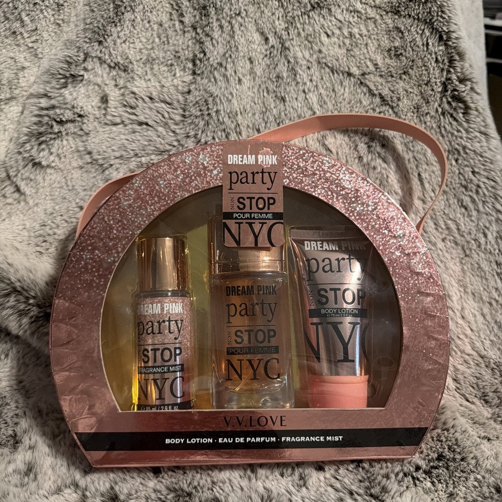 Moisturizing Body Lotion And Fragrance Viva Luck Dream Pink 3 Piece Gift Set