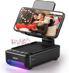 Compact Bluetooth Speaker & Phone Stand with LED Lights – Unique Gadgets for Him