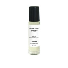 Fresh Spicy Wood (Men) Body Oil 10 ml Fragrance All Natural Scent 1/3 oz Roll-On