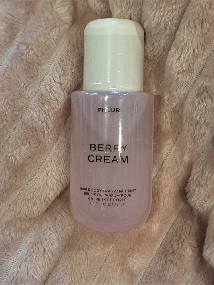 New Phlur Berry Cream Hair & Body Fragrance Mist 8 fl oz 240 mL Full Size