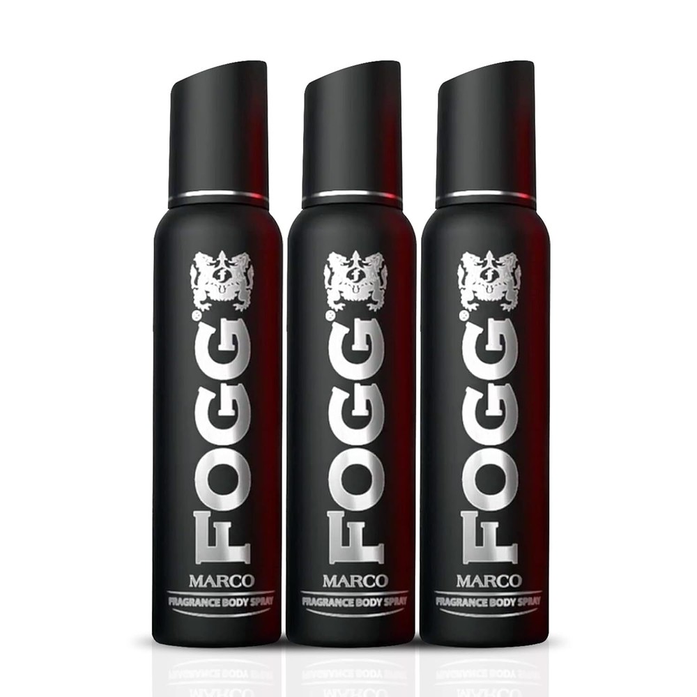 Fogg Marco No Gas Deodorant for Men Body Perfume Body Spray Pack of 3 Pcs 3X120m