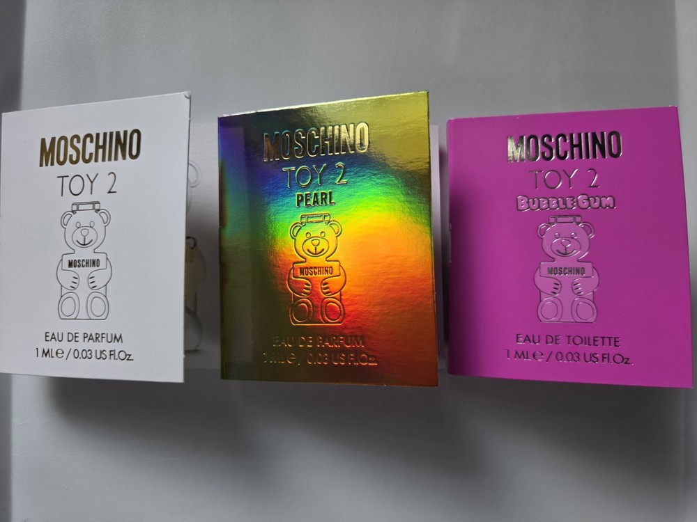 3 x Moschino Toy Perfume Spray Samples, TOY 2 EDP TOY 2 PEARL, TOY 2 Bubble Gum
