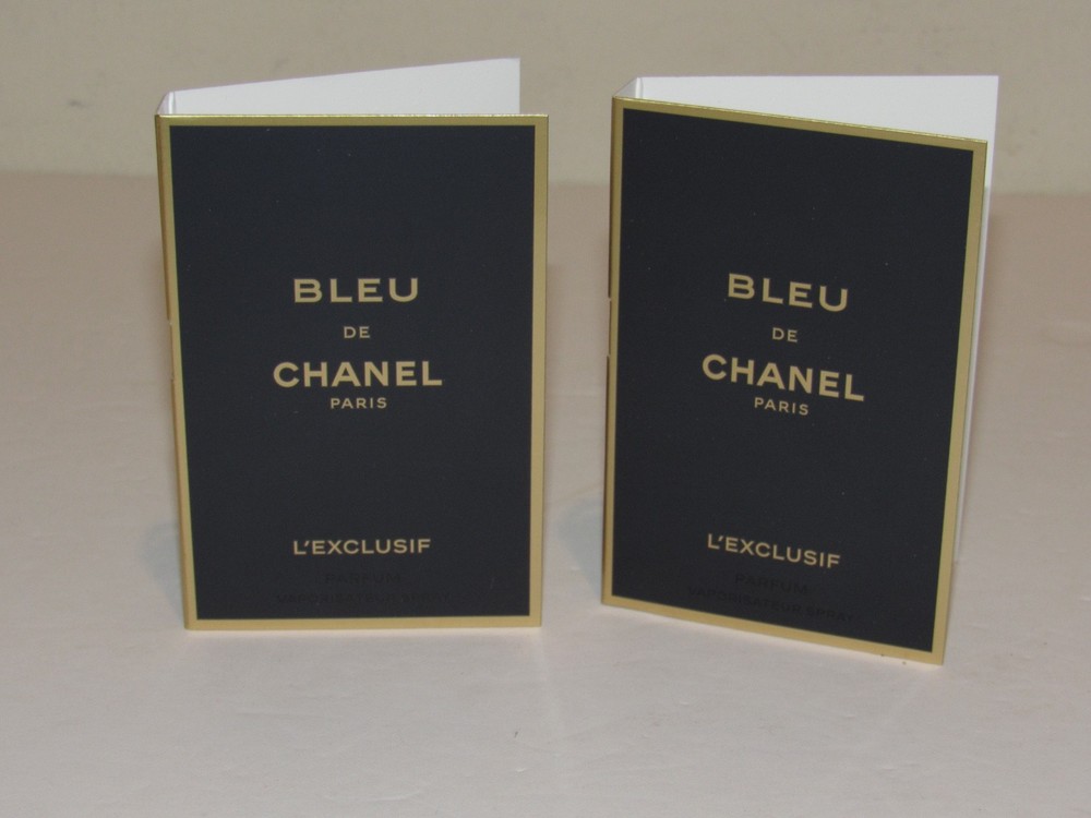 2 Bleu de Chanel L’Exclusif Parfum 0.1 Oz 3 mL TOTAL Pure Perfume For Men