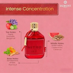 Nitro Red Pour Homme by Dumont Paris EAU DE PARFUM SPRAY 3.4 OZ for MEN