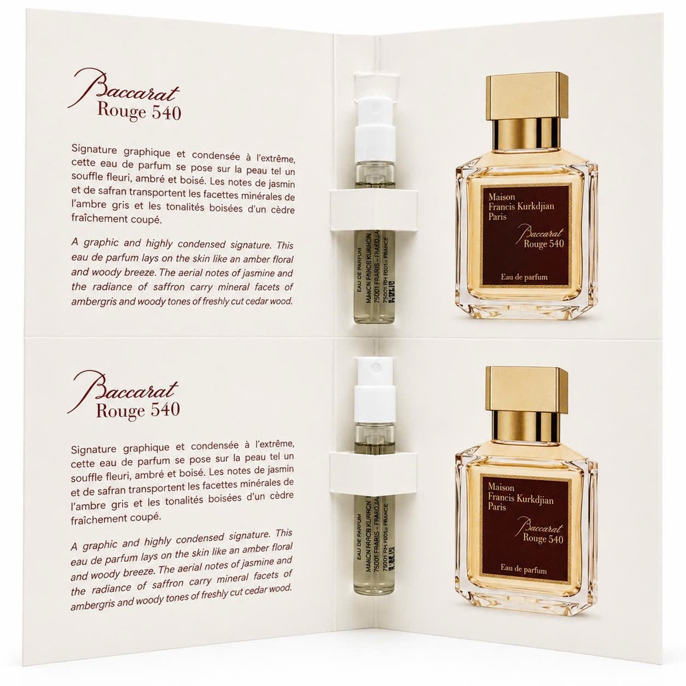 2 PCS MFK BACCARAT ROUGE 540 EAU DE PARFUM SAMPLE SPRAY 2ML🌸Authentic