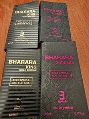 Bharara Eau de Parfum Spray Sample Lot of King Gold Edition Goddess 0.17 oz