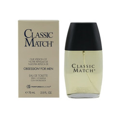 Classic Match Eau de Toilette Cologne for Men 2.5oz Pack of 2 Fresh Masculine Fr