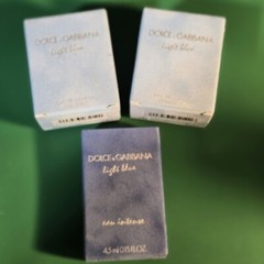 Authentic Dolce & Gabbana 3 pc Mini Lot! 2 Light Blue & 1 Eau Intense! Free Ship