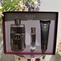 Gucci Gucci Guilty Pour Homme EDT Spray Gift Set 90ml +15ml + 50ml shower gel