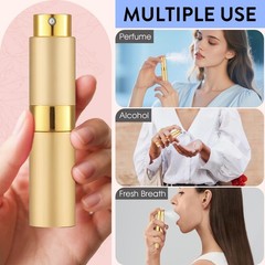 DPLASKA 6 Pack 8ML Empty Perfume Atomizer Cologne Travel Spray 6 Colors-A