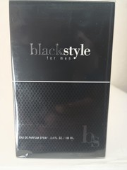 Black Style For Men by BG Eau De Parfum Spray NEW Sealed 3.4 FL. OZ. / 100 mL