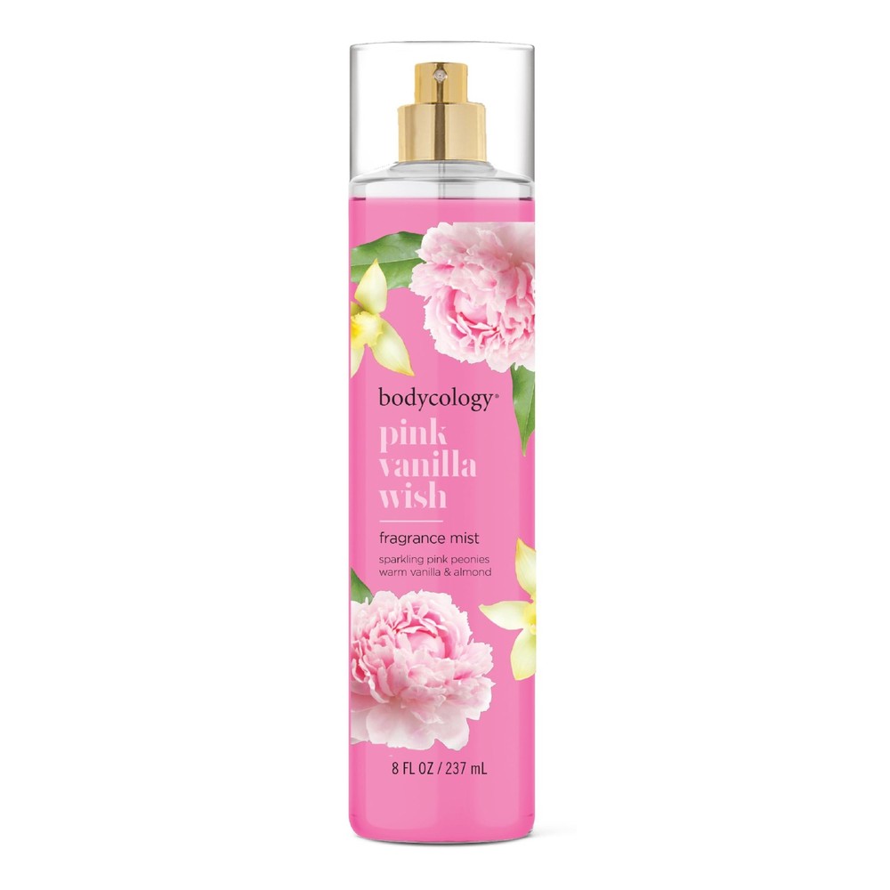 Bodycology Long-Lasting Fragrance Body Mist, Pink Vanilla 8 Fl Oz (Pack of 1)
