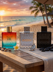 Aquatica, Tropical Vibe and Obsidian by Rayhaan EDP 3.4 oz Bundle
