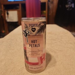 RARE Victoria’s Secret HOT PETALS Mist LG 8.4oz SUNDRENCHED COCONUT & PINK LOTUS
