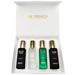 La French Classic Perfume 4 x 20ml Set for Men –Oud, White Gold, Black Gold, 0.6