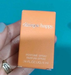 Lot of 2 CLINIQUE HAPPY Perfume Spray Deluxe Sample Size .14 fl oz/4ml NEW