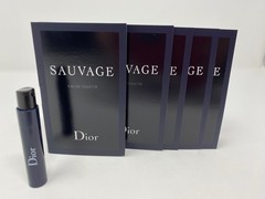 3 Christian Dior Sauvage Man EDT .03oz spray vials with cards  NEW