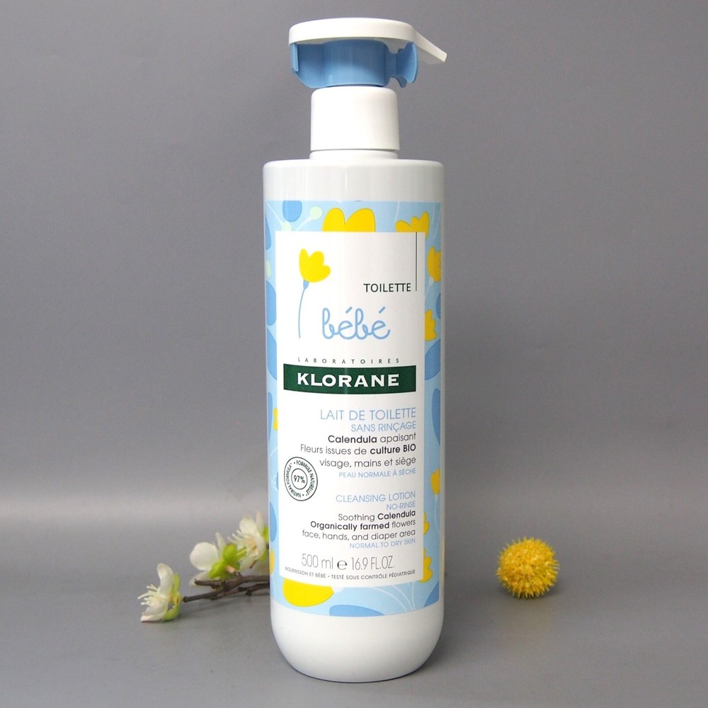 Klorane Babe Baby Lait De Toilette Cleansing Lotion 500ml / 16.9oz EXP 05/27