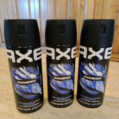 3 Axe Phoenix 48-hr Fresh Aluminum-Free Deodorant Body Spray 4oz Each NEW