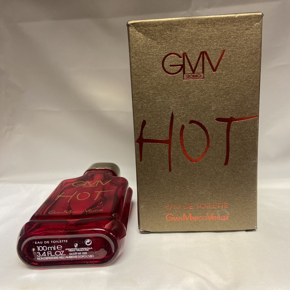 GMV Uomo Hot Eau de Toilette Spray 3.38 oz by Gian Marco Venturi Vintage NIB