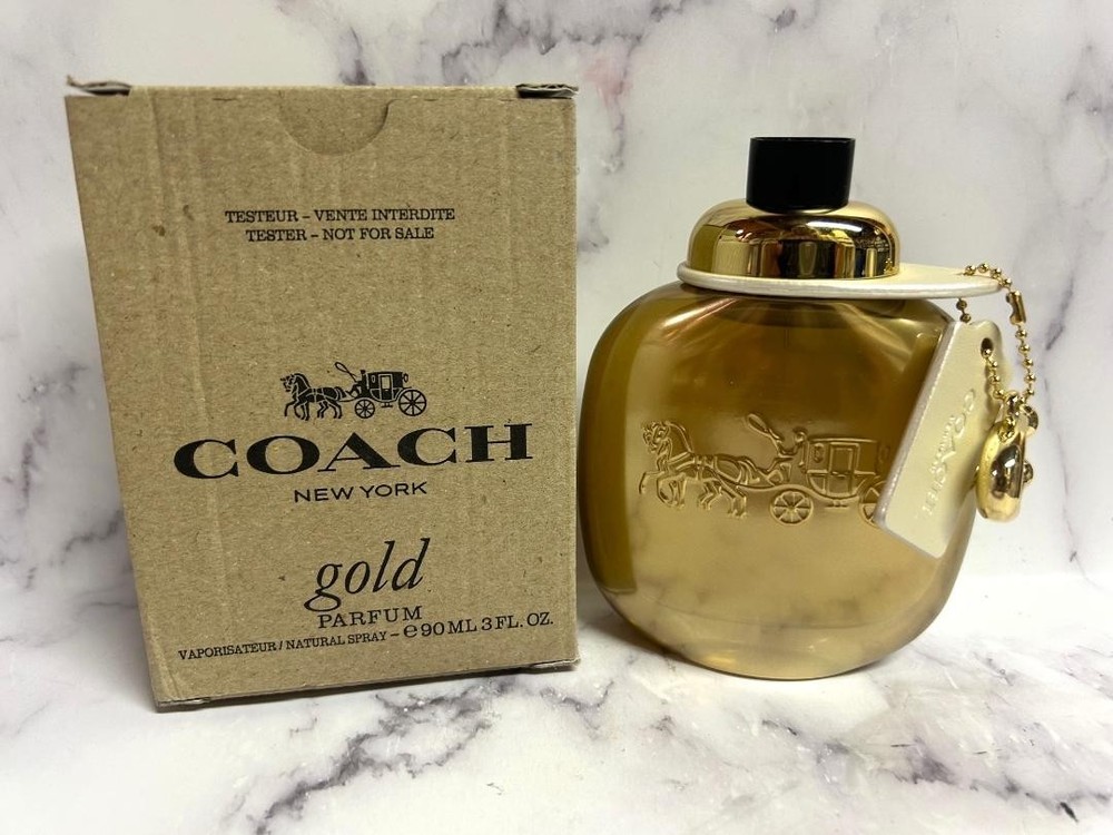 COACH GOLD PARFUM SPRAY 3.0fl.oz. ~ TESTER/NEW/BOXED