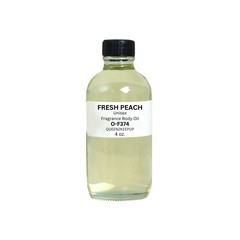 Fresh Peach (Unisex) Body Oil 4 oz Fragrance All Natural Pure Uncut Scent