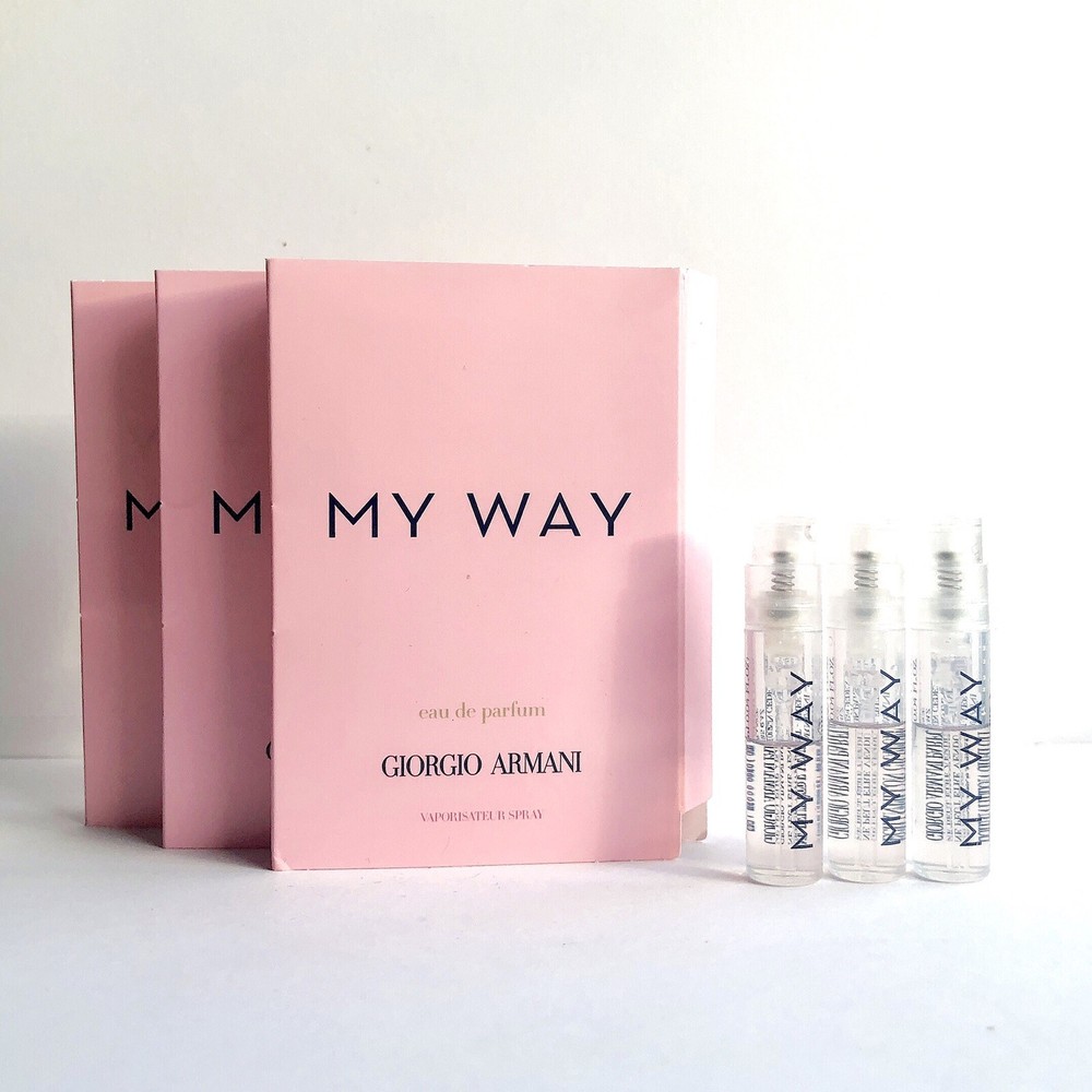 3 x GIORGIO ARMANI My Way Eau De Parfum EDP sample spray 1.2 ml 0.04 oz each