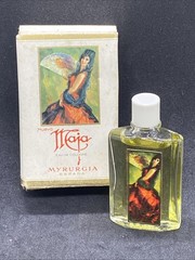 Vintage NUEVA MAJA MYRTA Perfume by Myrurgia Spain Flamenco Dancer Label 1/6oz