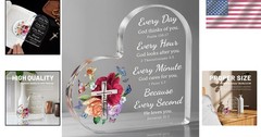 Backlit Heart-Shaped Bible Verse Decor – Uplifting Christian Gift for Women