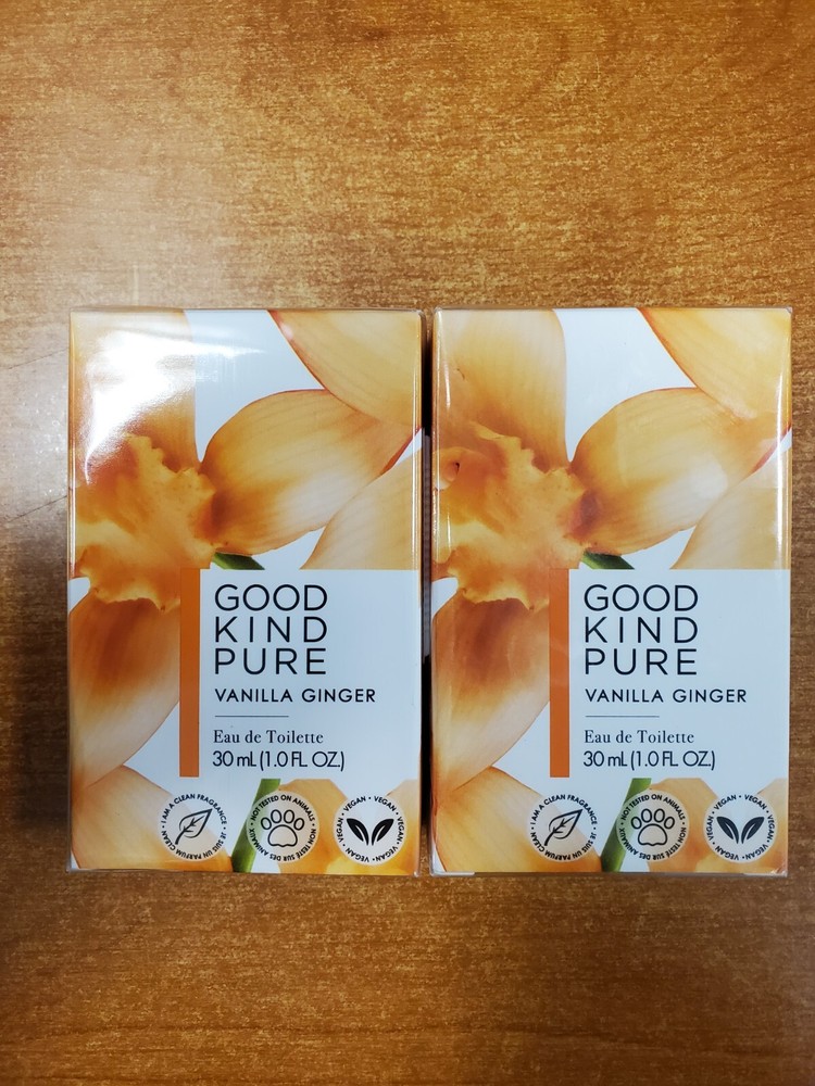 2 Bottles: Good Kind Pure *Vanilla Ginger* Eau de Toilette Spray 1oz. (2471-F1A)