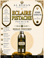 Al Rehan Perfumes Eclaire Pistache Lattafa Attar Perfume Oil 100ML Long Lasting