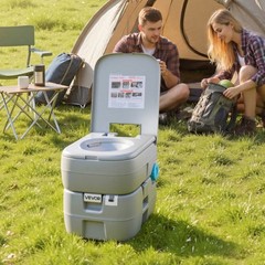 Portable Toilet, 7.9 Gallon Detachable Waste Tank, 200 Flushes, Camping Toilet f