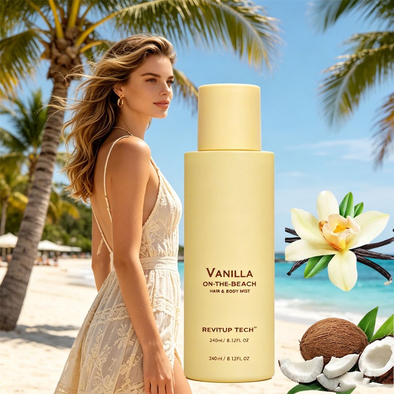 Vanilla On The Beach Hair And Body Mist, Warm Vanilla Coconut Fragrance Spray US