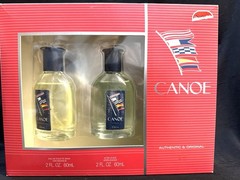 dana canoe eau de toilette spray & after shave splash 2oz ea creased box