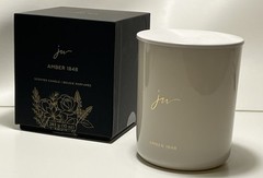Johnny Was AMBER 1848 CANDLE 10 oz Natural Wax Glass Vessel