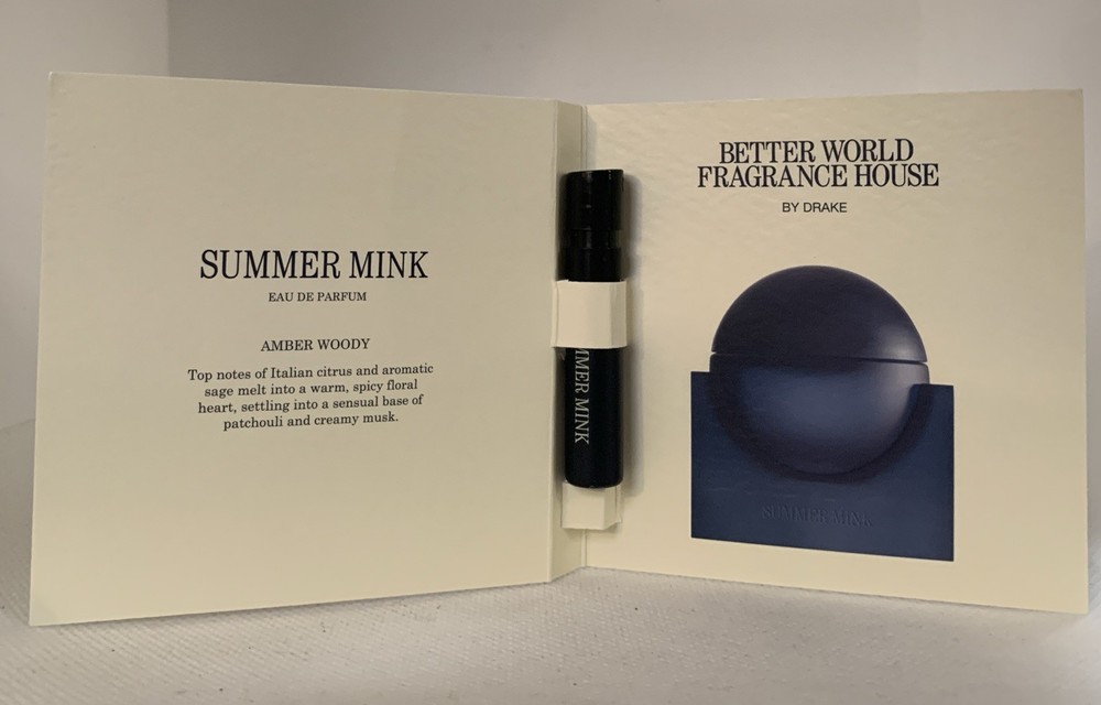 Better World Fragrance Summer MINK Eau De Parfum 0.05oz / 1.5mL Sample Perfume