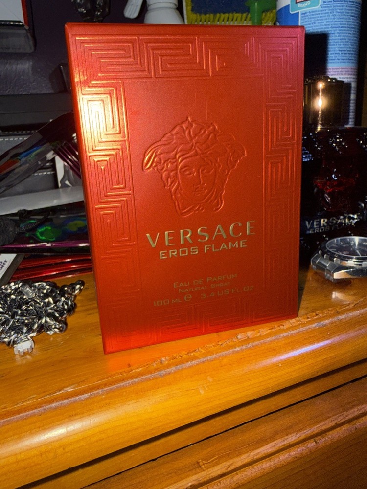 BRAND NEW VERSACE EROS FLAME Eau de Parfum Men’s Natural Spray, 3.4 oz (100ml)