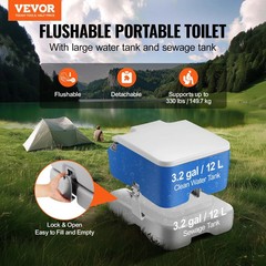 Portable Toilet for Camping with Carry Bag, RV Toilet with 3.2 Gal Waste Tank, P