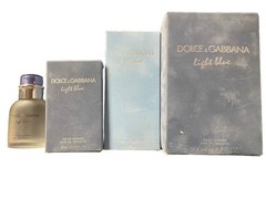 Dolce & Gabbana Light Blue Poure Homme Empty Boxes With Empty Bottles Variations