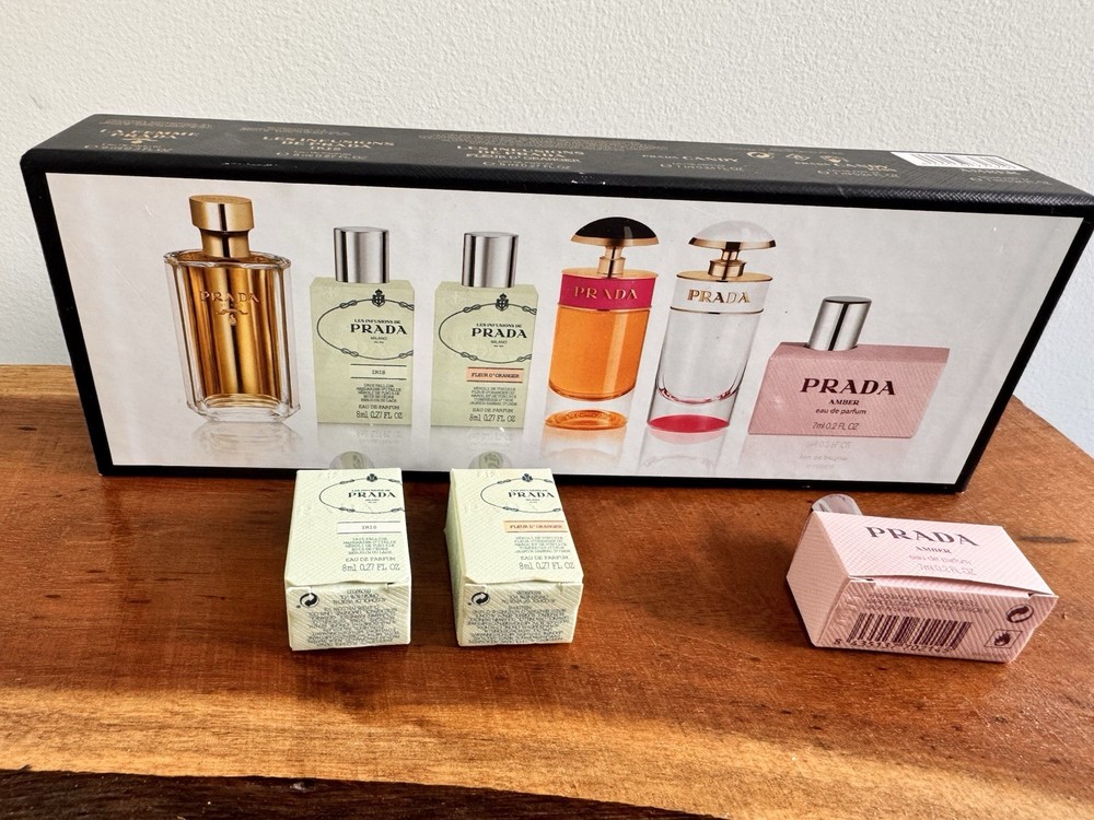 Prada Iris and Fleur D’Oranger 8 ml/ 0.27oz and Amber 7ml/0.2 Eau de Parfum