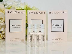 3 Bvlgari Omnia Crystalline EDP Perfume Sample Vial Women NEW & FRESH