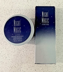 NOS Vintage Avon Night Magic Evening Musk 1.7 oz + Perfumed Skin Softener 5 oz