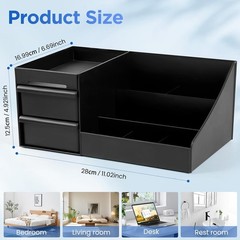 Mens Acrylic Perfume Organizer Tower Bathroom Counter Makeup Storage