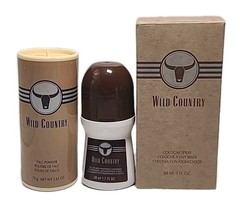 AVON WILD COUNTRY SET : COLOGNE Spray 88mL – TALC POWDER 75g – DEODRANT ROLL ON