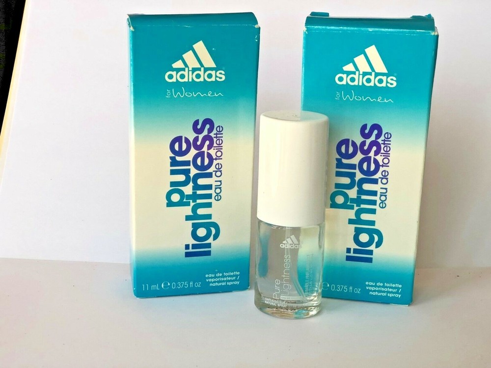 ADIDAS (2) FOR WOMEN Pure Lightness Eau de toilette .375 oz ea NIB (LOT OF 2)