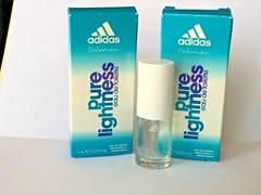 ADIDAS (2) FOR WOMEN Pure Lightness Eau de toilette .375 oz ea NIB (LOT OF 2)