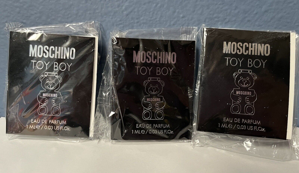 MOSCHINO Toy Boy For Men Eau De Parfum 3x Lot Sample Vial Spray .03oz/1ml SEALED
