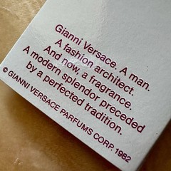 Gianni Versace 1982 Carded Cologne Sample 0.05 oz