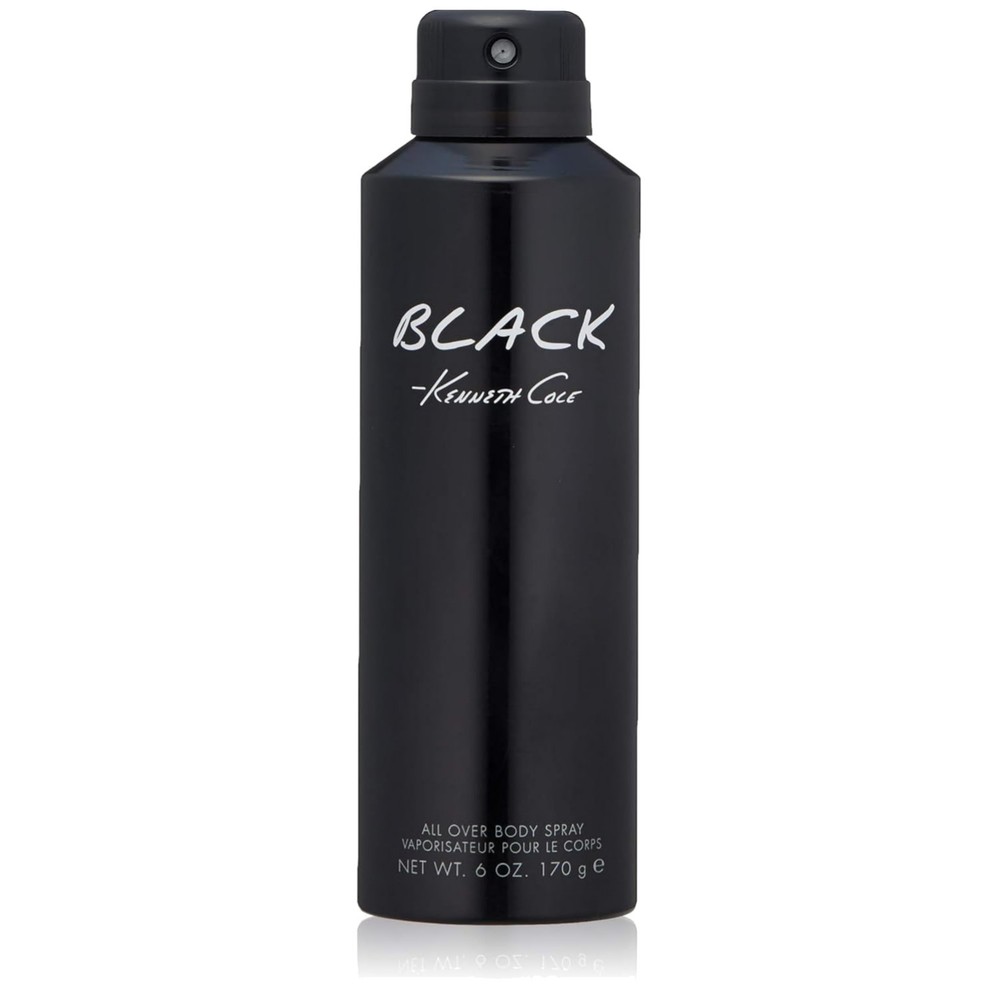 Gift-Ready Kenneth Cole Black Body Spray for Men – Long-Lasting 6 Oz Cologne